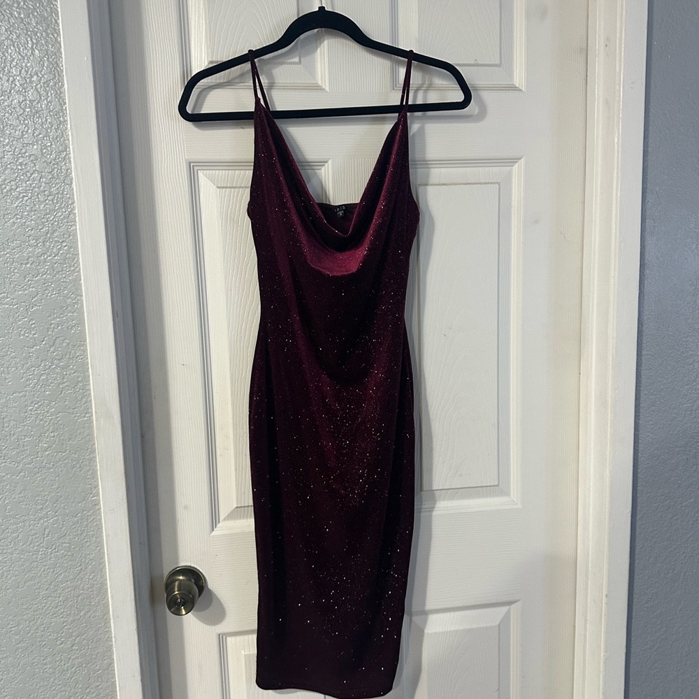Elegant Burgundy Dress